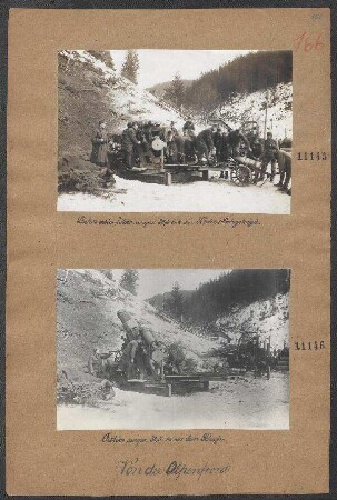 Laden eines österr.-ungar. 30,5cm im Tiroler Hochgebirge