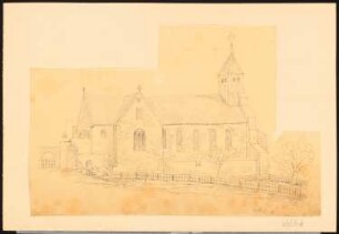 Kirche, Walbeck: Perspektivische Ansicht (von Norden?)