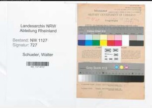 Entnazifizierung Walter Schueler , geb. 02.02.1891 (Dekorationsmaler)