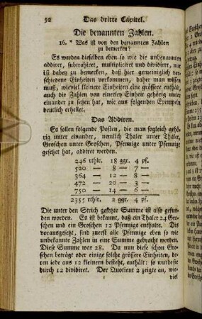 Die benannten Zahlen.