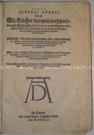 Sammlung der Schriften von Albrecht Dürer