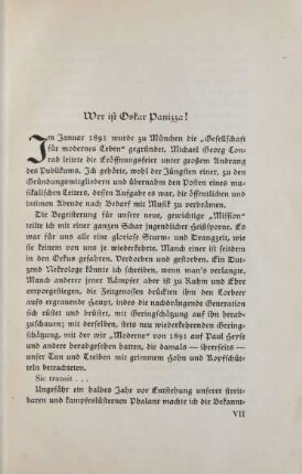 Wer ist Oskar Panizza?