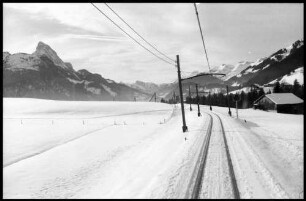 Gstaad: winterliche Strecke, Gstaad- Zweisimmen, Golden Pass
