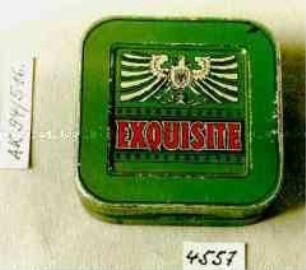 Blechdose für Schreibmaschinenfarbband? "EXQUISITE"
