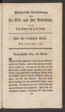 Vier und dreißigstes Stück
