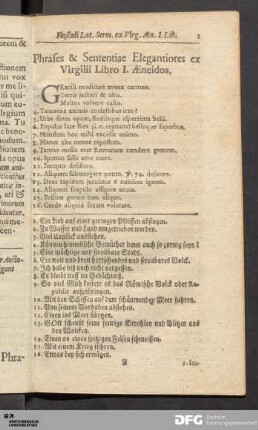 Phrases & Sententiae Elegantiores ex Virgilii Aeneidos