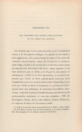 Chapitre III. Les systèmes de droits intellectuels et du droit sui generis