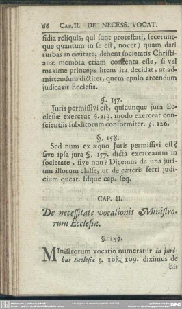 Cap. II. De necessitate vocationis Ministrorum Ecclesiae