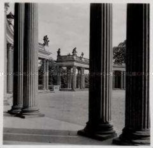 Potsdam, Schloss Sanssouci, Kolonnaden, Parkseite
