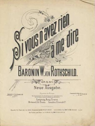 Si vous n'avez rien à me dire : op. 5 No. 1
