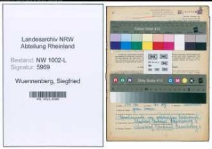 Entnazifizierung Siegfried Wuennenberg , geb. 10.01.1918 (Rechtspfleger)