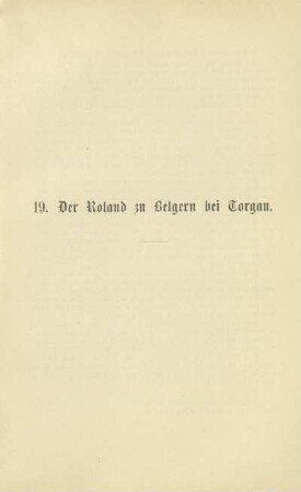 19. Der Roland zu Belgern bei Torgau
