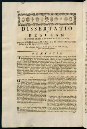 830-834, Dissertatio ad Regulam.