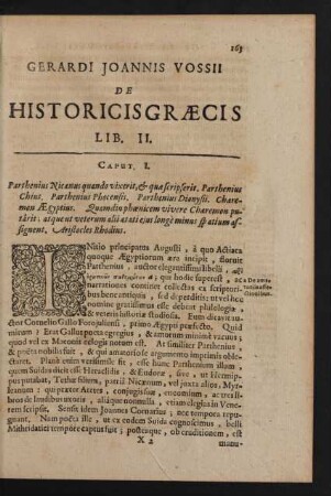 Gerardi Joannis Vossii De Historicis Graecis Lib. II.