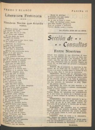 Hombres necios que acusáis : Poesía - Literatura feminista