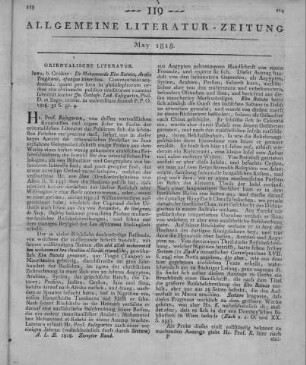 Kosegarten, J. G. L.: De Mohammede Ebn Batuta, Arabe Tingitano, ejusque itineribus. Jena: Cröker 1818