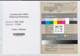 Entnazifizierung Wilhelm Futter, geb. 08.01.1889 (Buergermeister)
