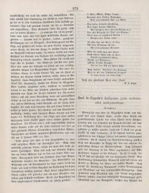 175-178 "Reliquiae juris ecclesiastici antiquissimiae" von Paul der Lagarde : Fortsetzung