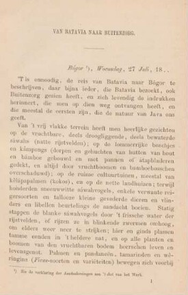 Van Batavia naar Buitenzorg