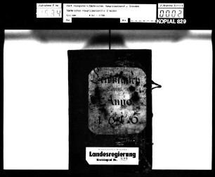 Kopial Leipziger Kreis / Alte Aufschrift: "Leipzigisch Copial"