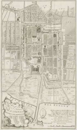 Plan der stad en 't kasteel Batavia