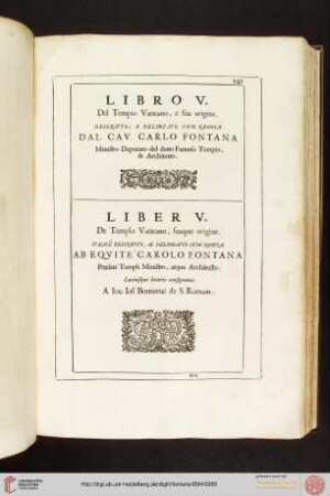 Liber qvintvs / Libro qvinto