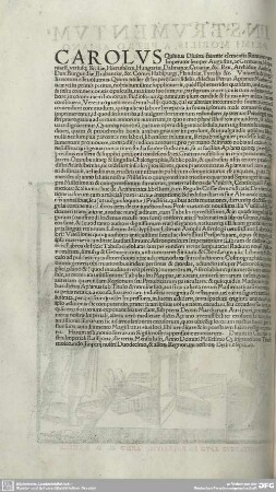 CAROLUS Quintus Divina favente...