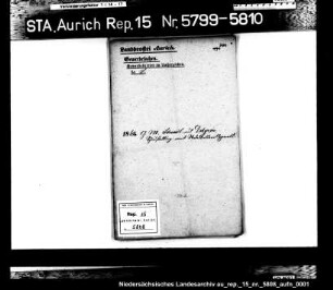 Hausierkonzessionen und -gesuche: G.M. Schmidt aus Ditzum, Schausteller