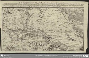 Plan Des Environs De Prague, & de la Bataille qui y fut livrée le 6 Mai 1757