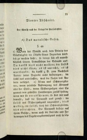 39-55, A. Das moralische Gesetz. §44-56