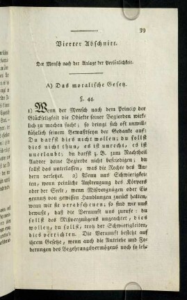 39-55, A. Das moralische Gesetz. §44-56