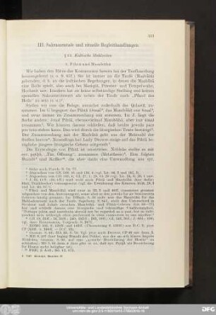 § 11. Kultische Mahlzeiten