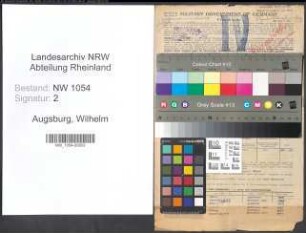 Entnazifizierung Wilhelm Augsburg , geb. 11.02.1901 (Bahnsekretaer)
