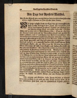 34-44, Am Tage des Apostels Matthiae