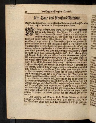 34-44, Am Tage des Apostels Matthiae