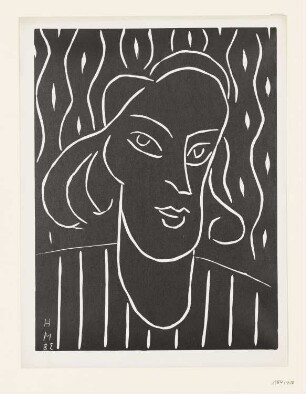 Frauenkopf, aus: Pierre Reverdy, "Visages", Paris 1946