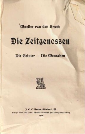 Die Zeitgenossen : die Geister - die Menschen