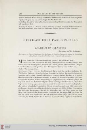 Gespräch über Pablo Picasso