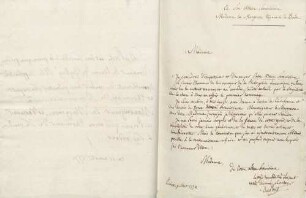 Pierre Samuel Du Pont de Nemours an Karoline Luise von Baden (Paris)