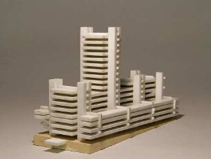 Schneider - Esleben, Paul; Wuppertal, Islandufer 15; Stadtsparkasse Wuppertal, Zentrale (Sparkassenhochhaus) - Modell