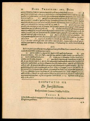 Disputatio III. De Iurisdictione.