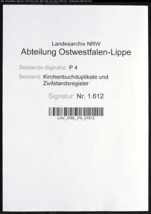 Kirchenbuchduplikat der katholischen Gemeinde Bökenförde (GHT 1844). (Gemeinde: Bökenförde, katholische Gemeinde)