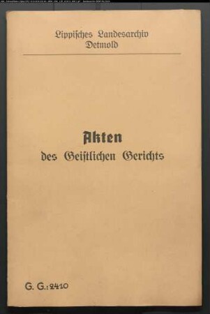 Ehestreit zwischen Anton Krudup, Bürger zu Salzuflen und seiner Ehefrau Marie Hunecke in Salzuflen