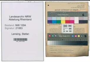 Entnazifizierung Stefan Lensing , geb. 05.08.1907 (Buchhalter)