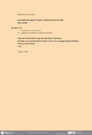 Prof. Ernst Mucke an Familie Schwela