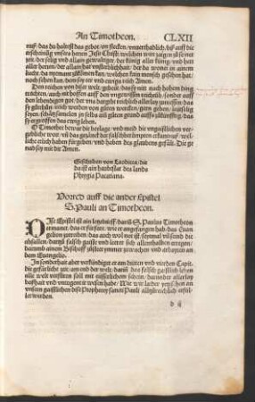 Vorred auff die ander Epistel S. Pauli an Timotheon.