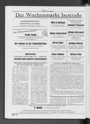 Verehrte Leserinnen und Leser!