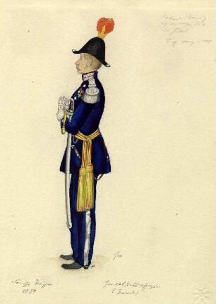 Uniformbild, Generalstabsoffizier der dänischen Armee (1864)