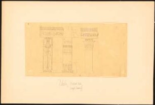 Totentempel des Ramses III. in Medinet Habu, Luxor (Theben-West): Details Säulen, wie auf Inv.Nrn. 44870,1 und 44870,2