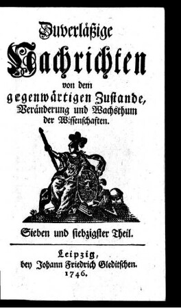Sieben und siebzigster Theil.